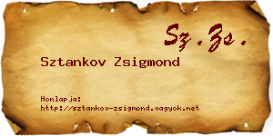 Sztankov Zsigmond névjegykártya